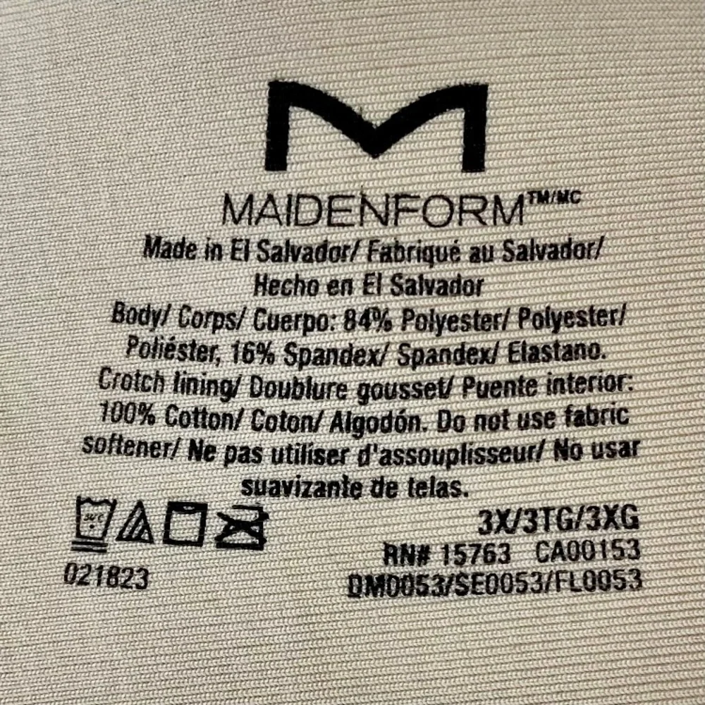 Maidenform Curvy Cooling Shaping No Pinch Waistbnd Thong w/ Firm Control Size 3X - Picture 3 of 6